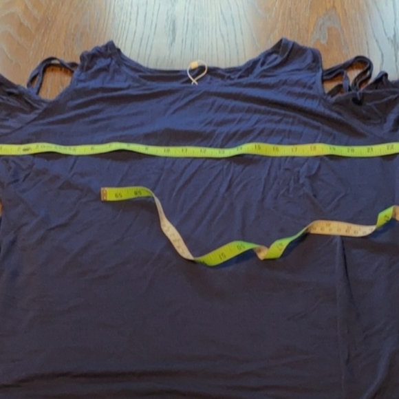 Scarmat cold shoulder long sleeve top blue XXL - Picture 4 of 7